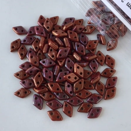 CzechMates Diamond - Op Red Bronze Luster Iris