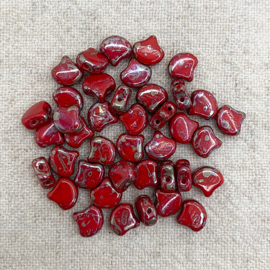 Ginkgo Bead - Opaque Red Rembrandt