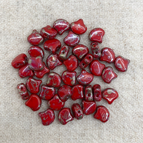 Ginkgo Bead - Opaque Red Rembrandt