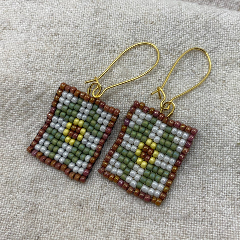 Learn Square Stitch - Quilt Block Earrings | Oct 15, 4pm | Class Sign Up