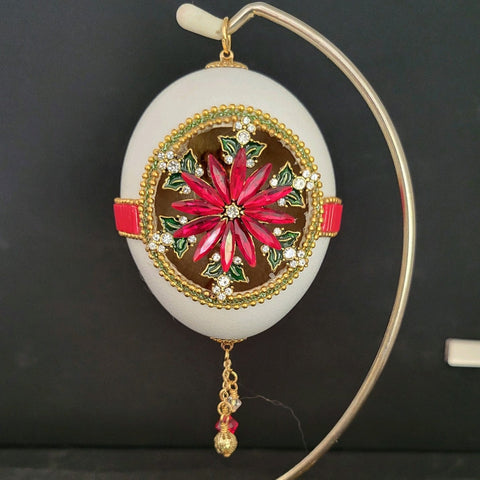 Christmas Poinsettia Decorated Egg Ornament | November 9, 10:30am | Class Sign Up