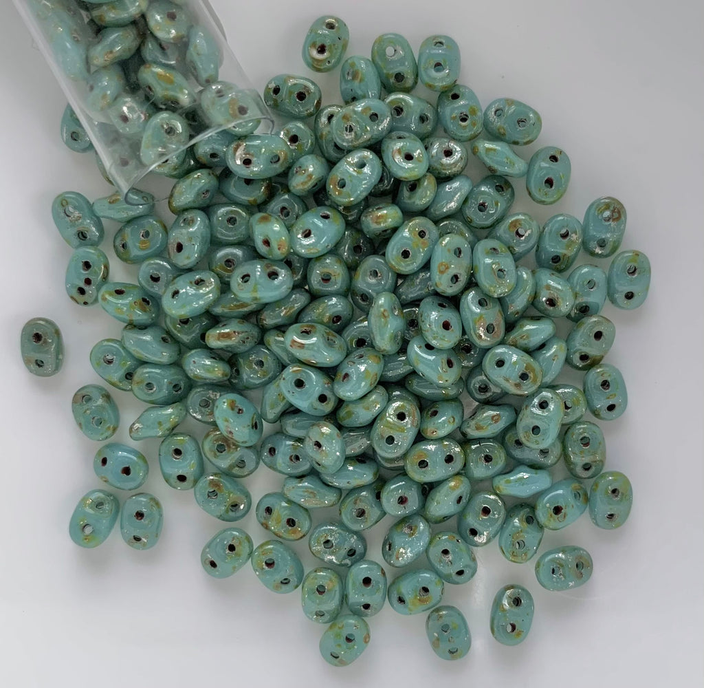 SuperDuo Op Turquoise Blue Picasso