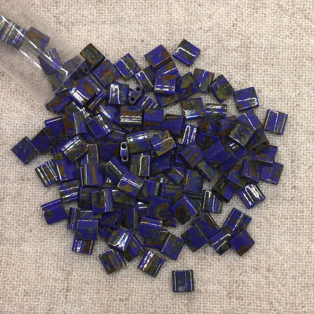 Tila Bead - Picasso Cobalt