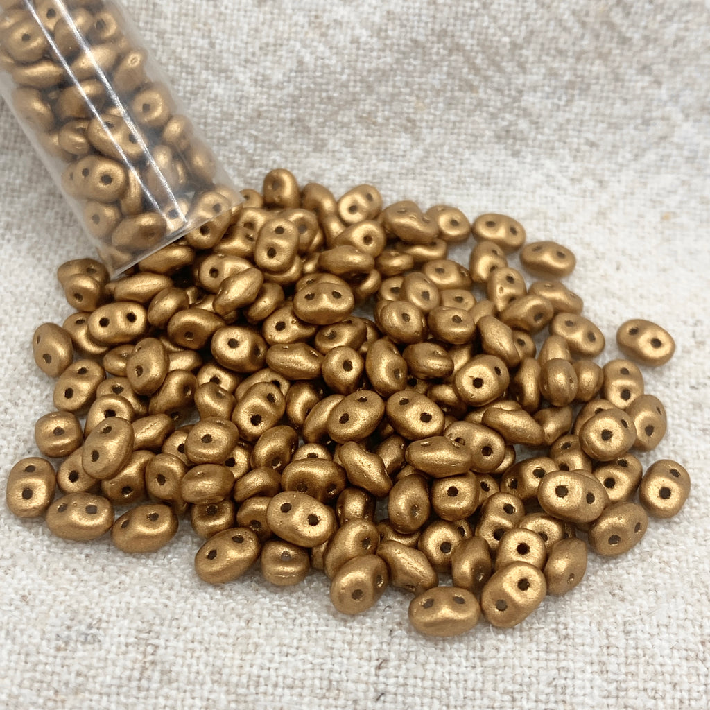 SuperDuo Satin Metallic Goldenrod