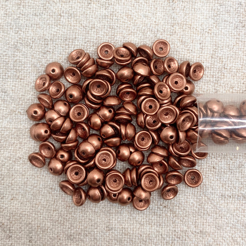Teacup Bead - Matte Metallic Bronze Copper