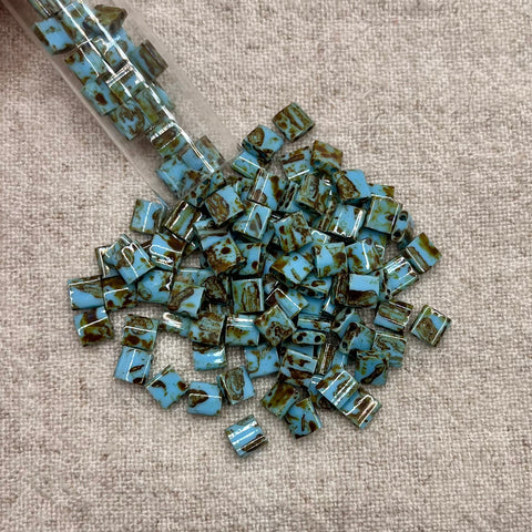 Tila Bead - Picasso Seafoam Green