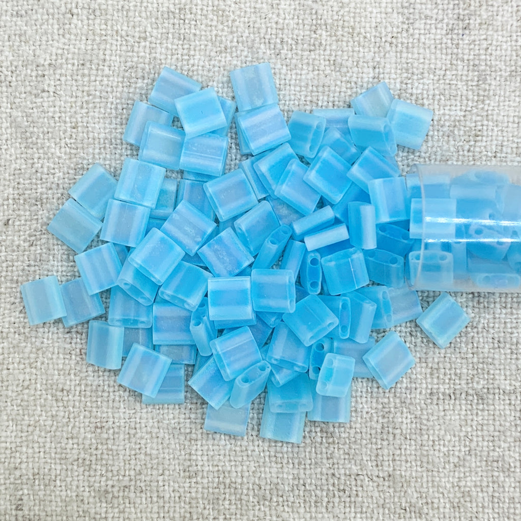 Tila Bead - Matte Transparent Lt Blue AB