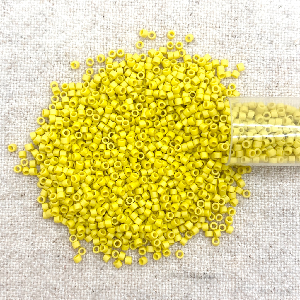 Delica 11/0 DB2283 Frosted Op Glaze Yellow