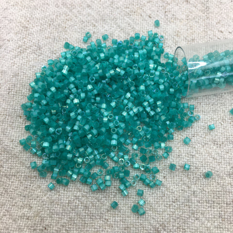 Delica 11/0 DB1813 Dyed Aqua Green Silk Satin