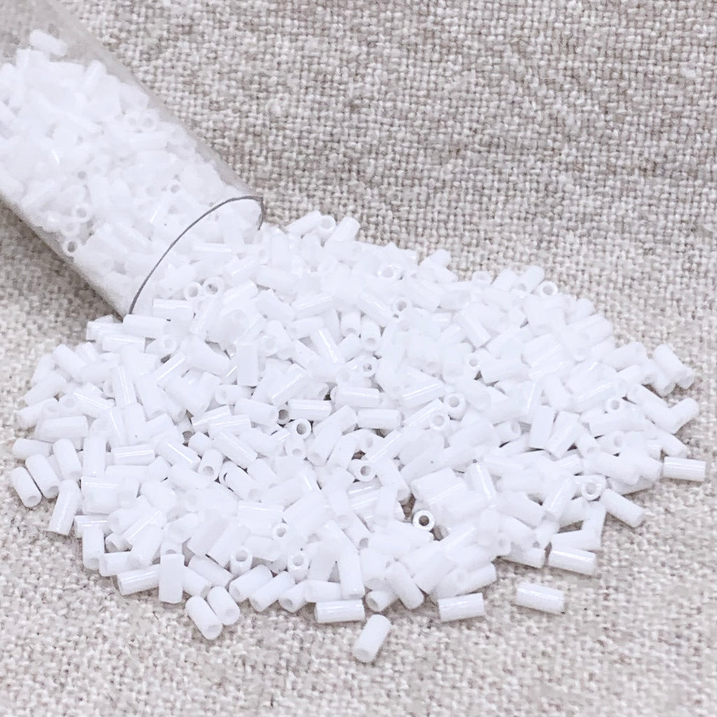 Miyuki Bugle #1 3mm - Opaque White