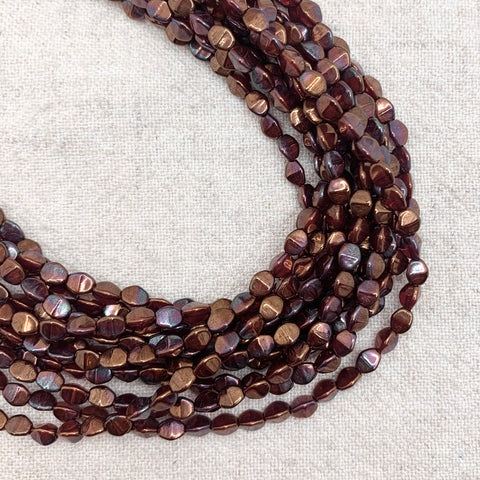Pinch Bead - Siam Ruby Bronze Vega
