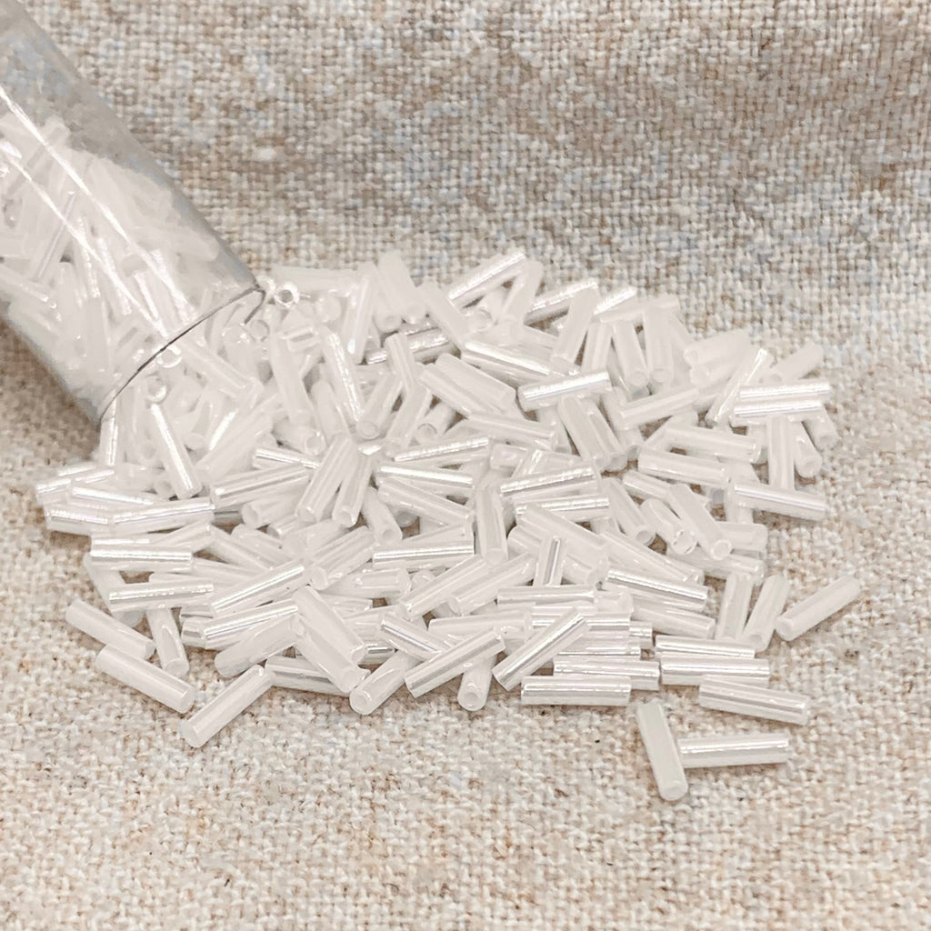 Miyuki Bugle #2 6mm - White Pearl Ceylon