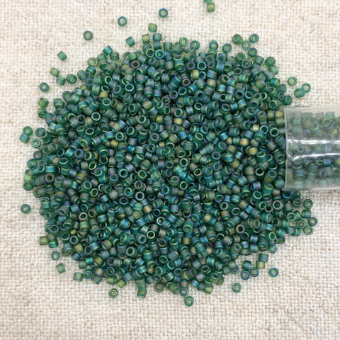 Delica 11/0 DB859 Matte Emerald AB