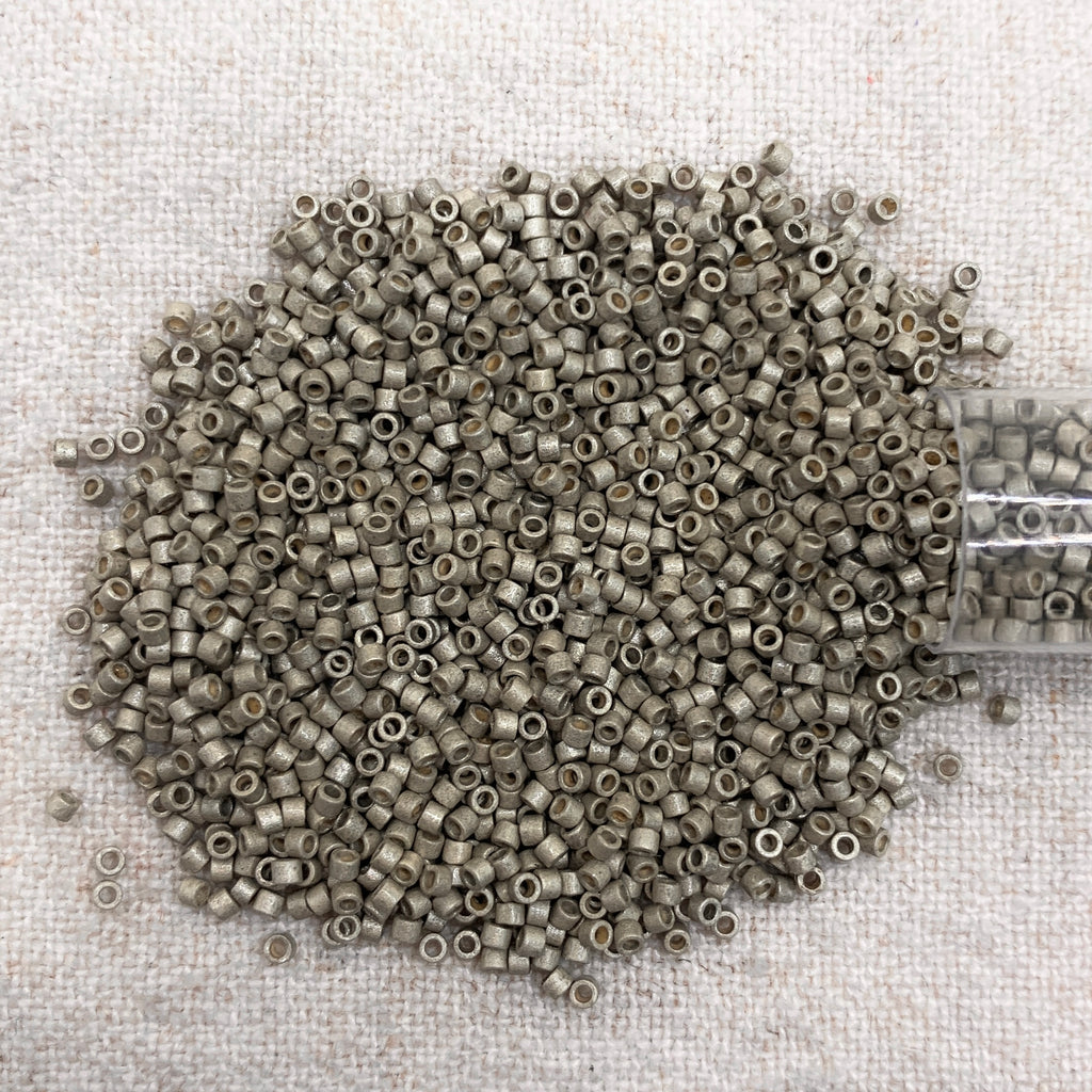 Delica 11/0 DB1169 Galvanized Matte Pewter