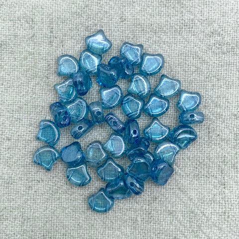 Ginkgo Bead - Luster Transparent Blue