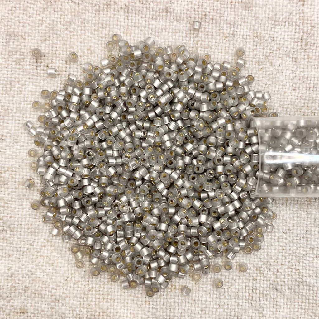 Delica 11/0 DB630 Silver Lined Light Taupe Alabaster