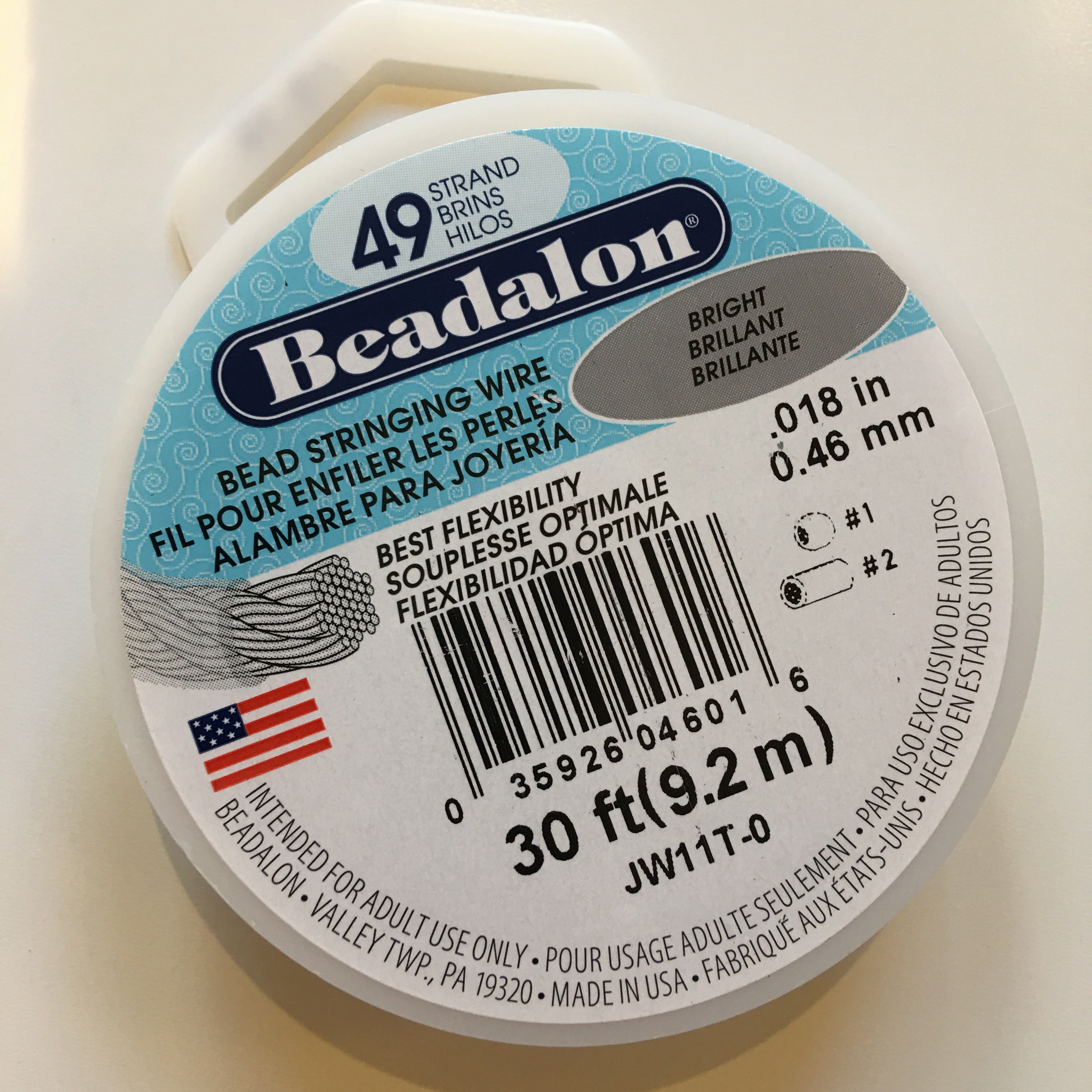 Beadalon 49 Black .018 30ft. - BDC-324.18 By Beadalon