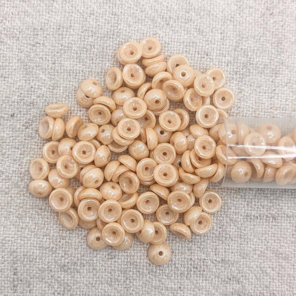 Teacup Bead - Opaque Champagne Luster