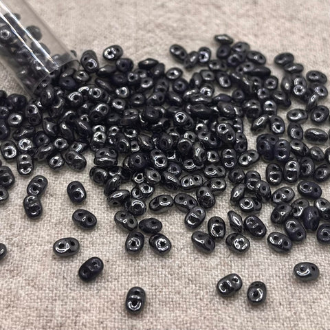 SuperDuo Jet Hematite