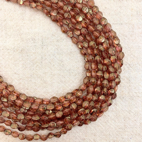 Pinch Bead - Luster Rose/Gold Topaz
