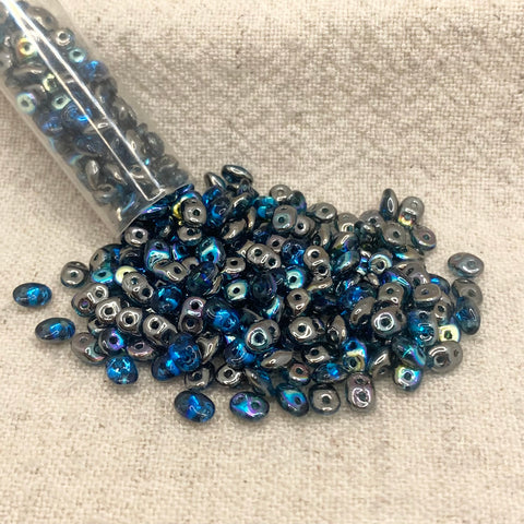 SuperDuo Aqua Graphite Rainbow