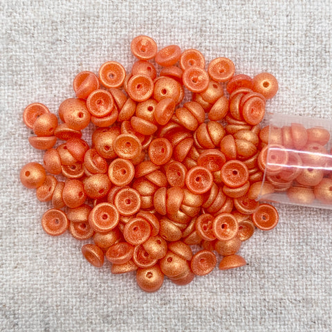 Teacup Bead - Sueded Gold Satin Hyacinth