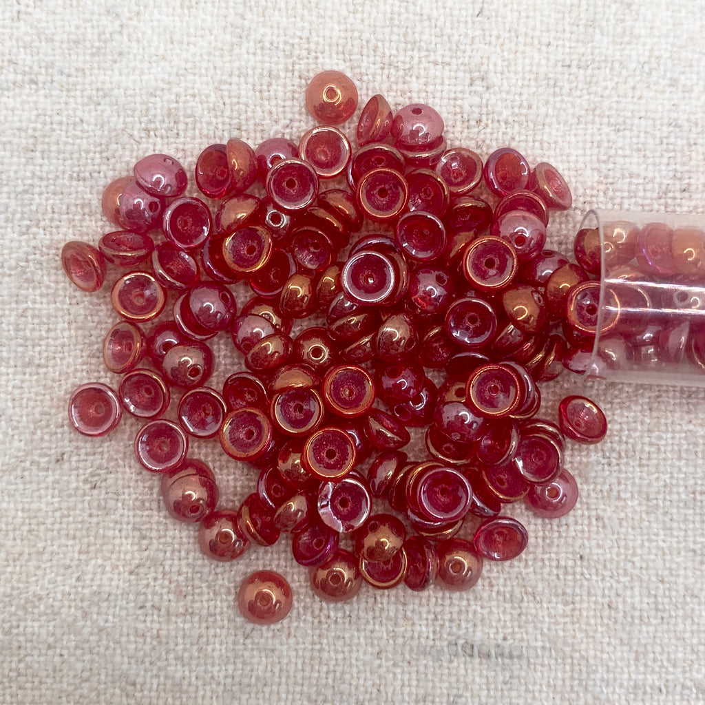 Teacup Bead - Ruby Luster Iris