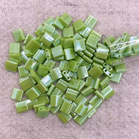 Tila Bead - Opaque Chartreuse Luster