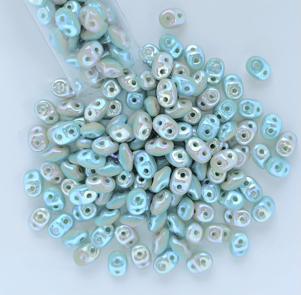 SuperDuo Duet Green Turquoise/Ivory Full AB