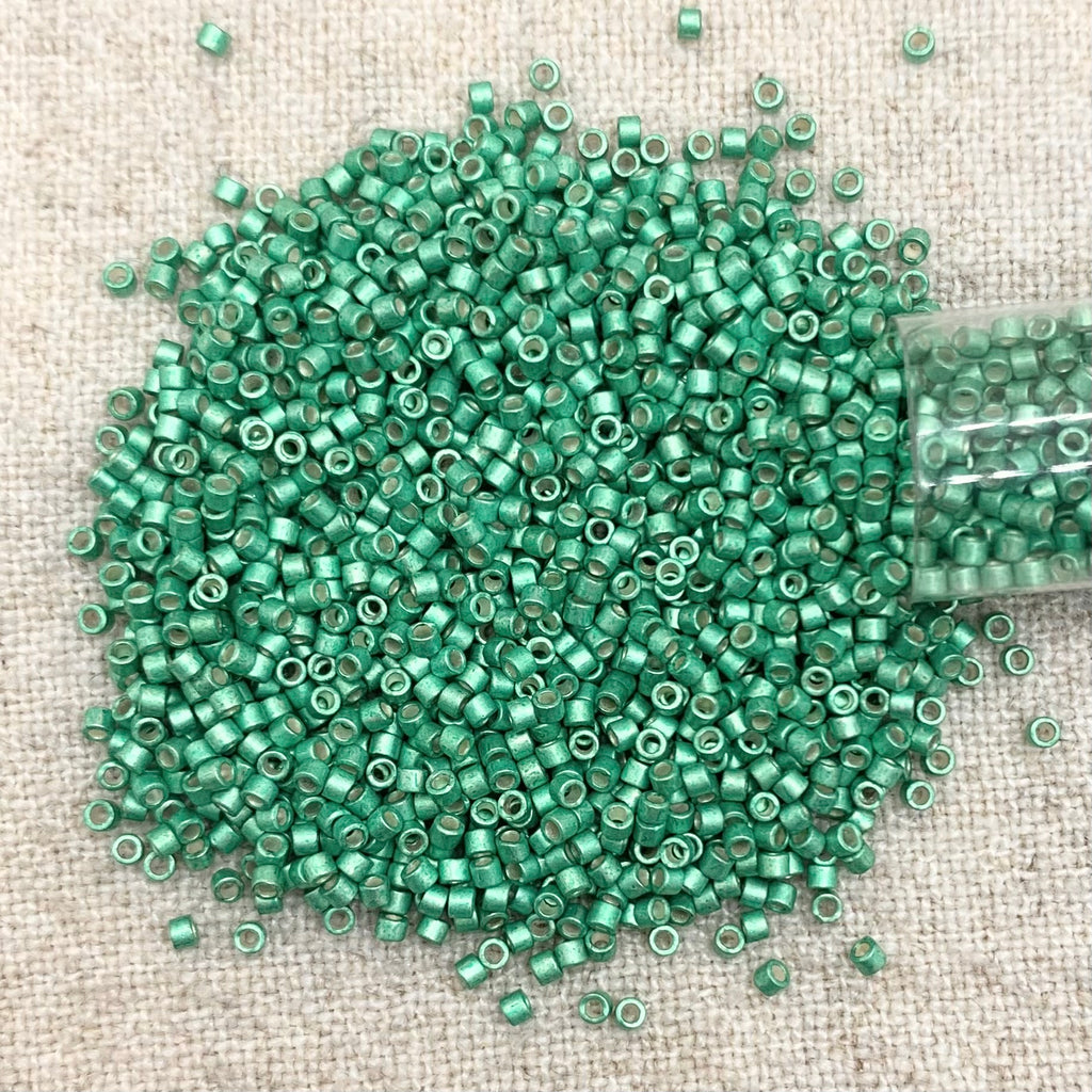Delica 11/0 DB1182 Galvanized SF Dark Mint