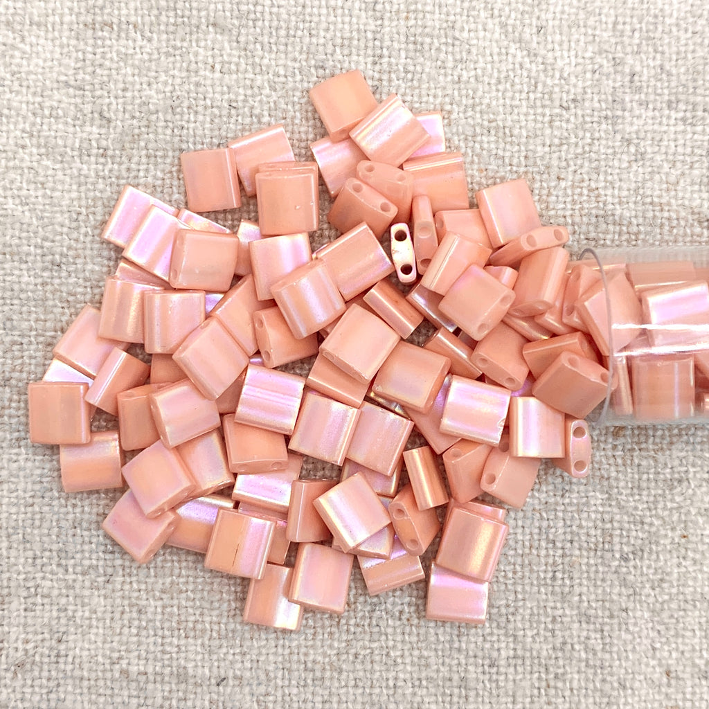 Tila Bead - Semi-Matte Opaque Salmon
