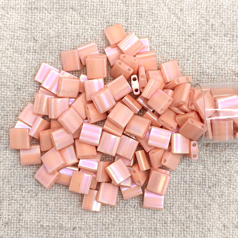 Tila Bead - Semi-Matte Opaque Salmon