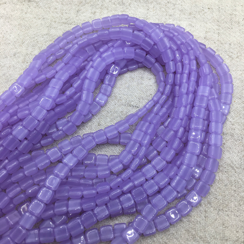 Two Hole Tile Bead - Milky Alexandrite