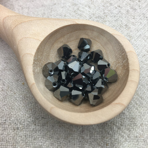 Preciosa 6mm - Jet Hematite