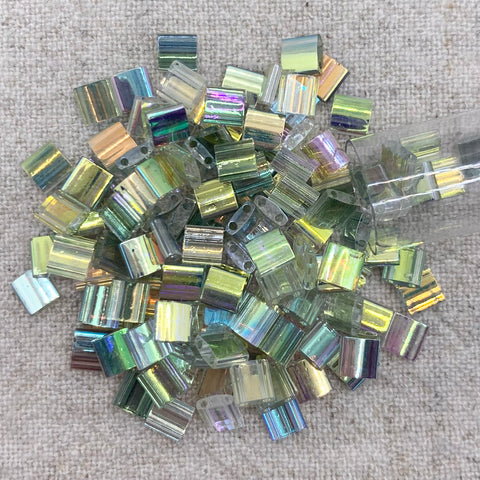 Tila Bead - Crystal Green Rainbow