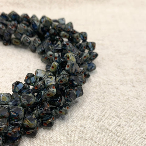 Silky Bead - Tablecut Sapphire Picasso