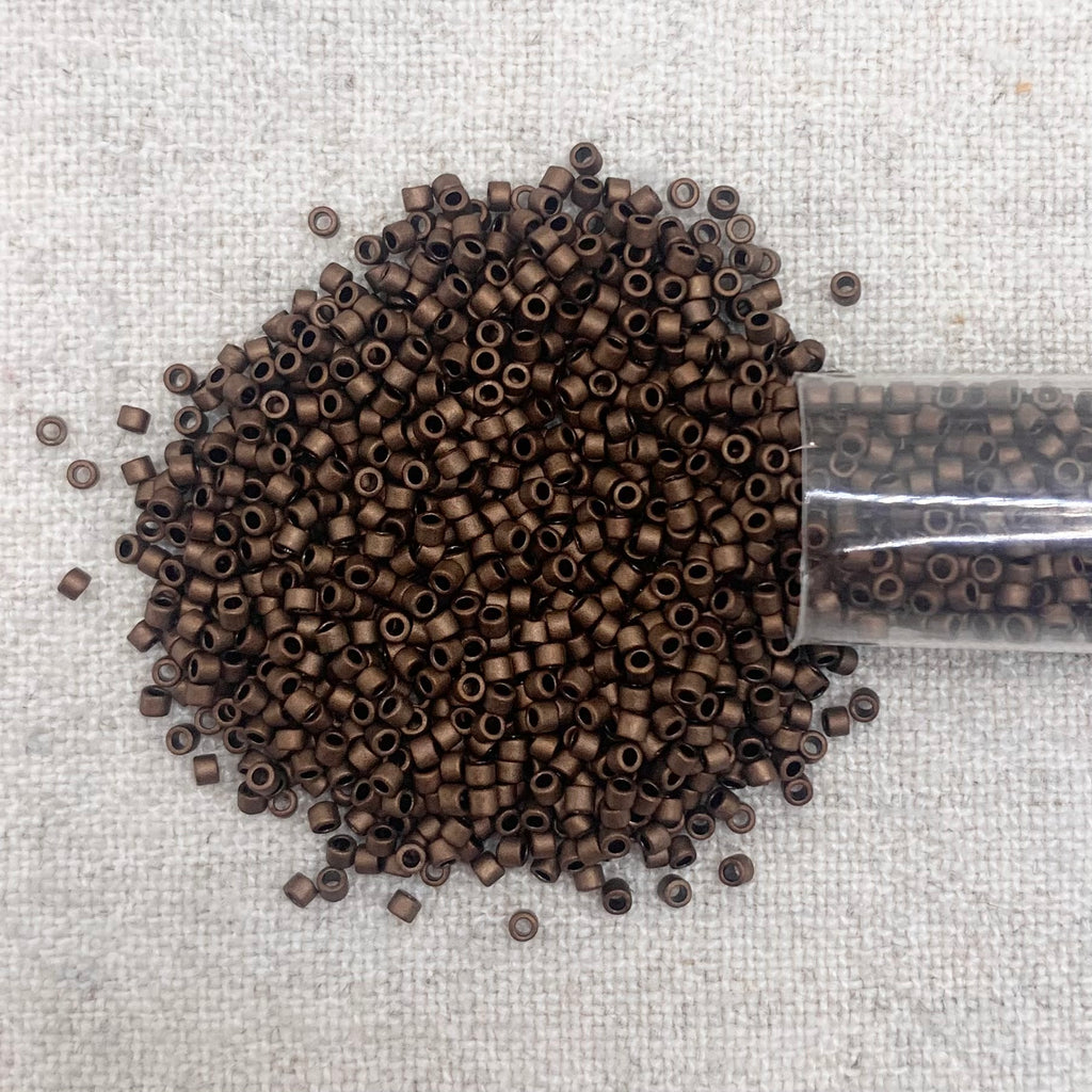 Delica 11/0 DB1051 Matte Metallic Bronze/Gold Iris