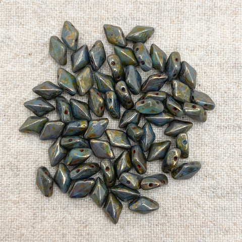 GemDuo - Blue Turquoise / Bronze Picasso