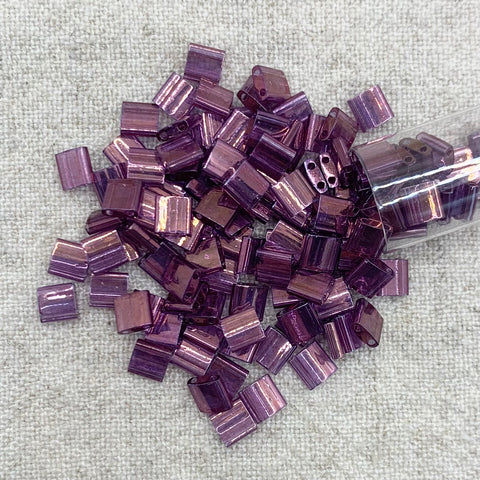 Tila Bead - Lt Amethyst Gold Luster