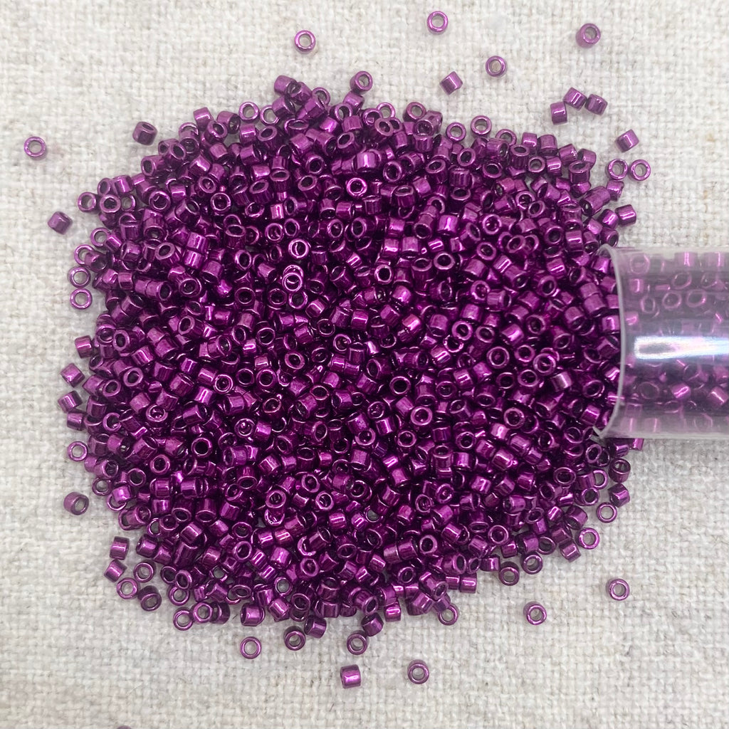 Delica 11/0 DB463 Nickel Pl Dyed Dk Fuchsia
