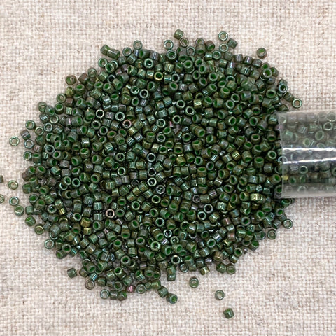 Delica 11/0 DB131 Op Dark Olive Luster Dyed