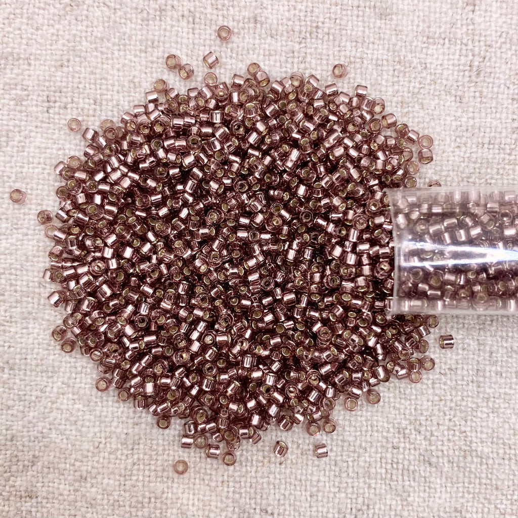 Delica 11/0 DB146 Silver Lined Smoky Amethyst