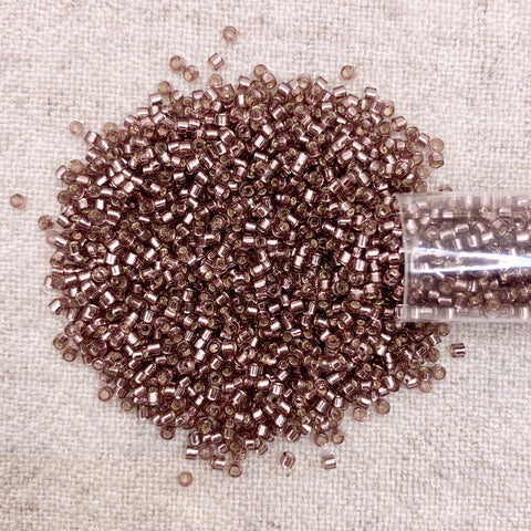 Delica 11/0 DB146 Silver Lined Smoky Amethyst