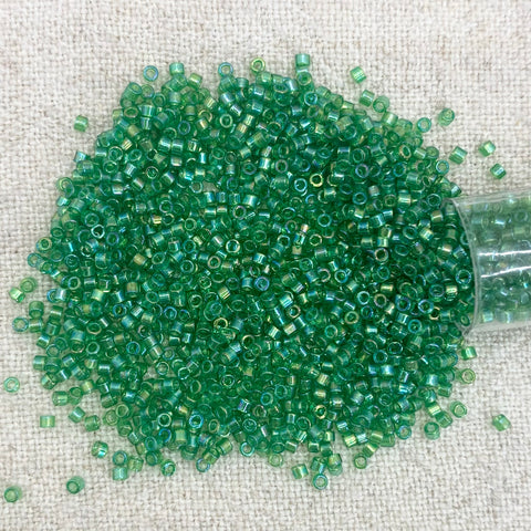 Delica 11/0 DB152 Transparent Green AB