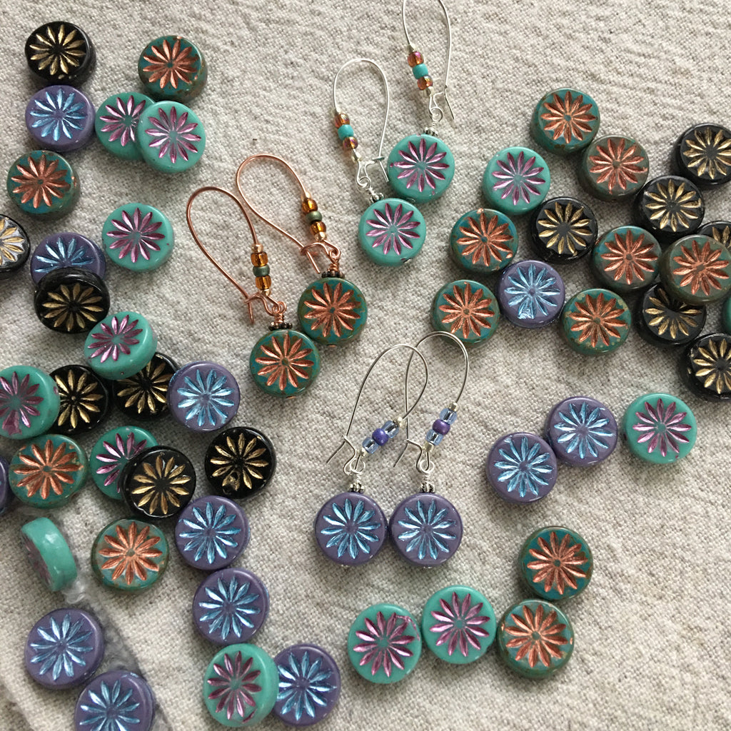 May 2024 Project of the Month Kit - Aster Floral Earrings