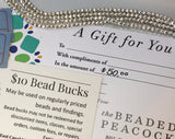 Beaded Peacock Gift Card